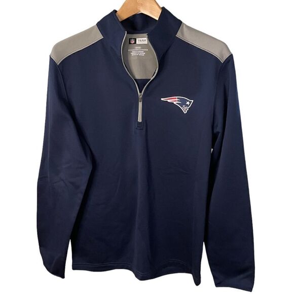 New England Patriots 1/4 Zip Pull-Over, Medium - Picture 1 of 3